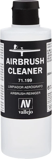 Limpiador de aerógrafo 200 ml pintura acrílica vallejo modelo a base de agua aire no tóxico reino #1