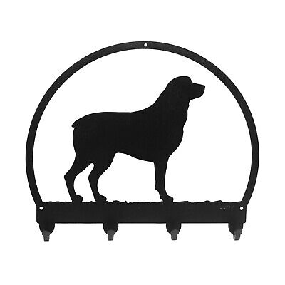 SWEN Products ROTTWEILER Dog Black Metal Key Chain Holder Hanger