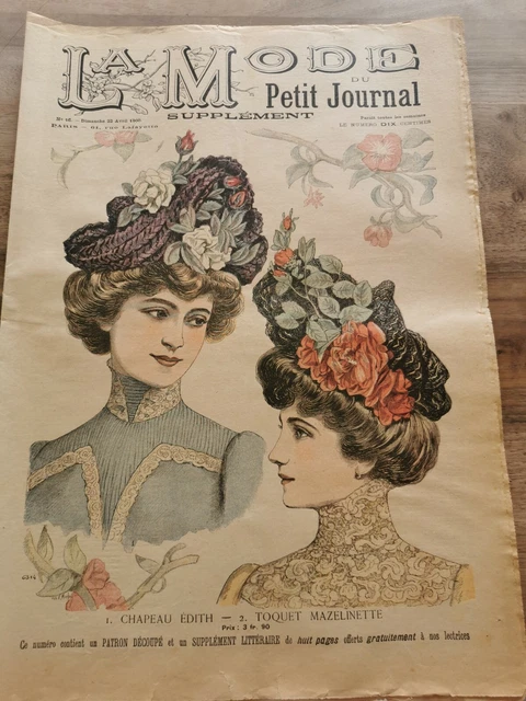 Revue De Mode Ancienne Le Petit Journal N°43 De 1901 Avec Patron Jupe – Vintage