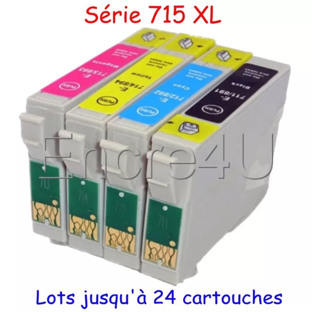 Pack cartouches d'encre COMPATIBLES pour imprimantes epson stylus non-oem t0715