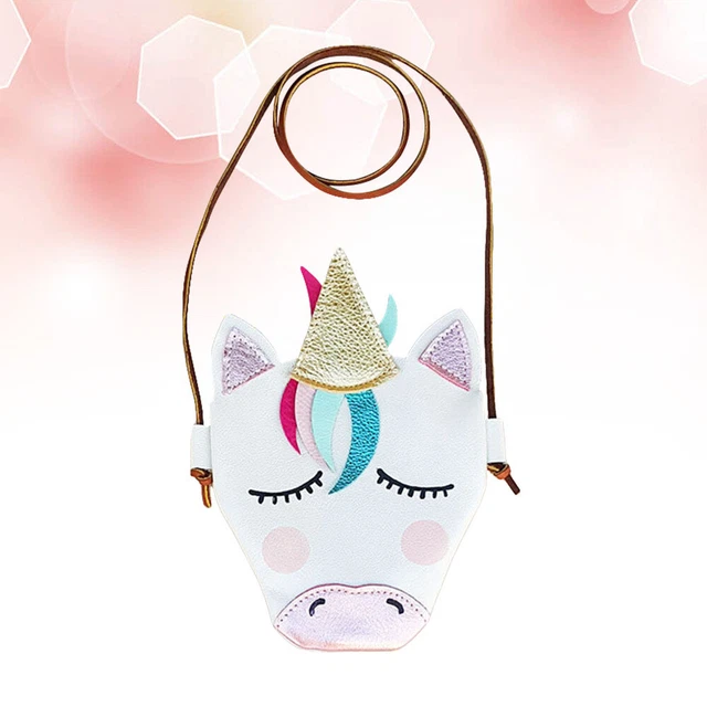 Borsa portafoglio bambini cartone animato borsa a tracolla unicorno diagonale mini donna