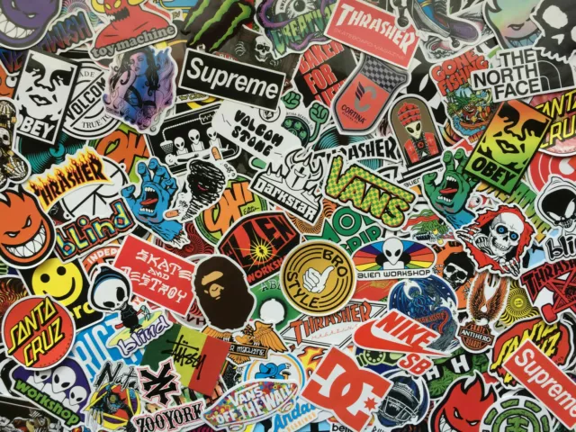 Lot Stickers Autocollant Logo Skateboard Skate Vans Spitfire Flip Toy machine DC