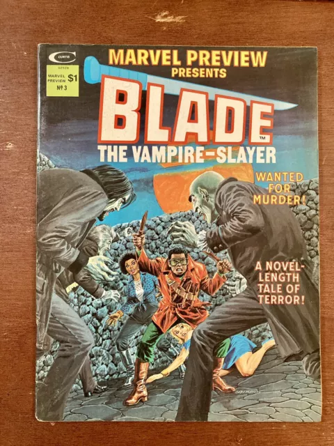 Marvel Preview Presents Blade #3 (Curtis, Sept 1975-Origin Of Blade)