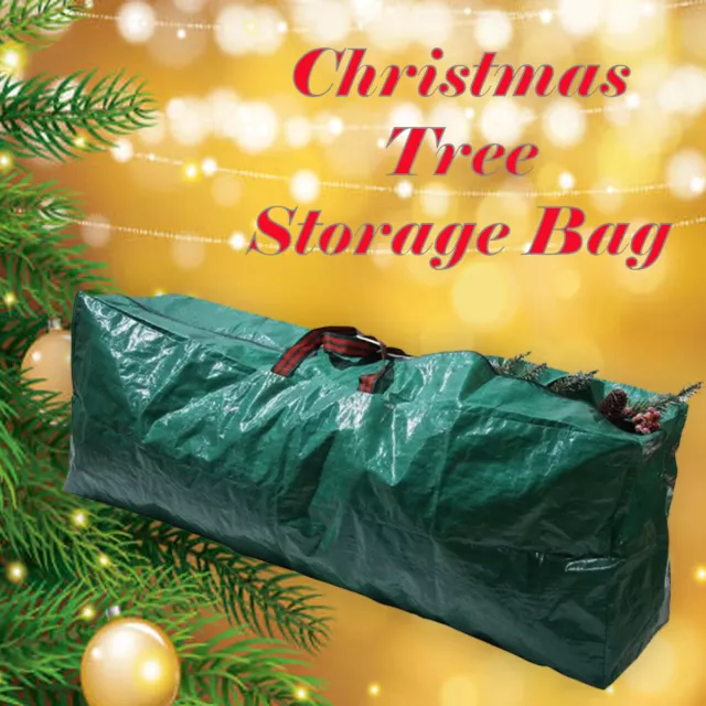 Large Xmas Tree Storage Bag For Christmas Tree Decoration Gift Zip Up Holds 7ft