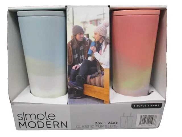 Simple Modern 2pack 24oz Stainless Steel Classic with Six Bonus