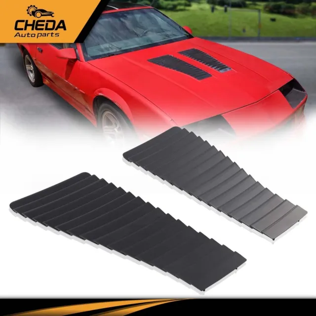 Hood Louver Inserts Grille Black Fit For 1985-1990 Chevy Camaro Z28 & IROC Pair