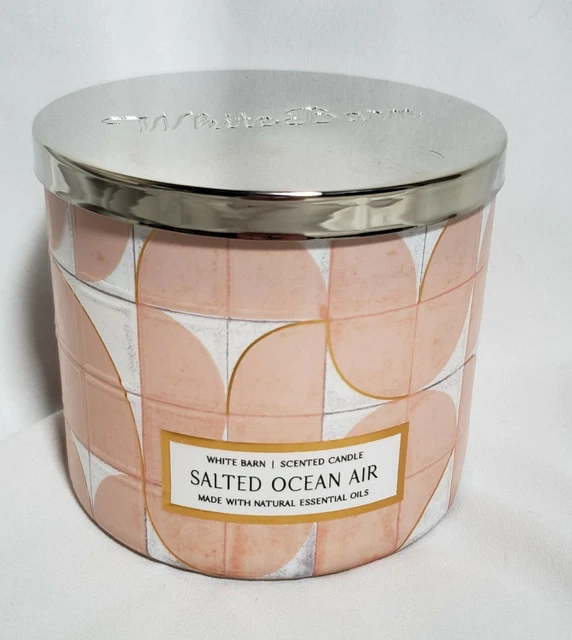 BATH & BODY Works White Barn Salted Ocean Air 3 Wick Scented Candle