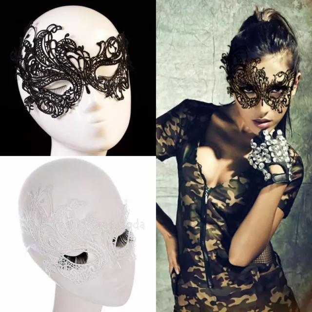 Venezianische Gesichtsmaske Augenmaske Karneval Fasching Spitze Spitzen Maske B