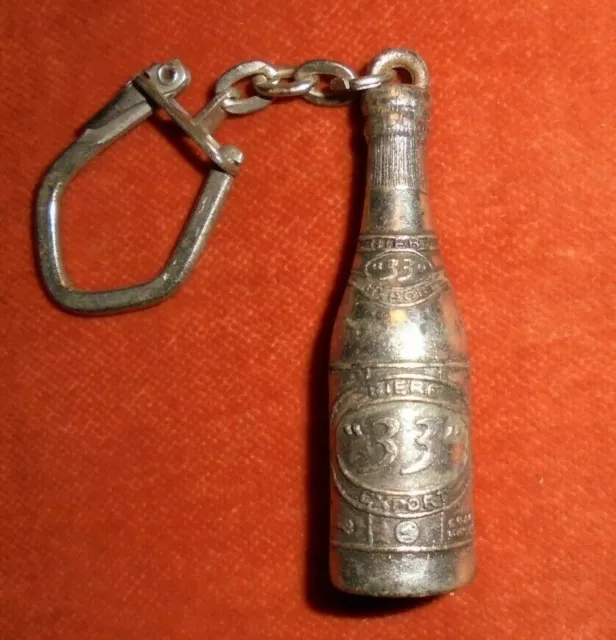 Porte-clés Key Ring Bière 33 export bouteille de 5,2 cm haut (boucle fer cheval)