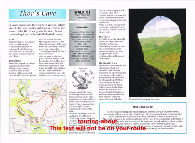 Shropshire Canal Brewood & Thor's Cave Staffordshire 1994 Walking Routes & Maps 2