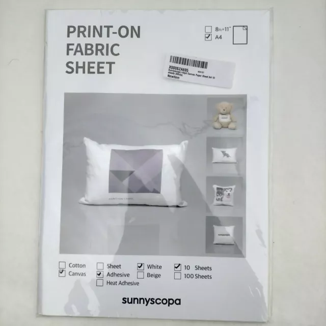 Sunnyscopa Inkjet Canvas Paper Sheet A4 10 Sheets (White)