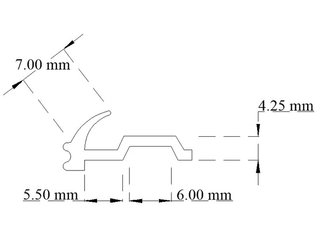 Guarnizione Vetro 4.5mm Guarnizione Per Finestra A Forma Di S SWR149