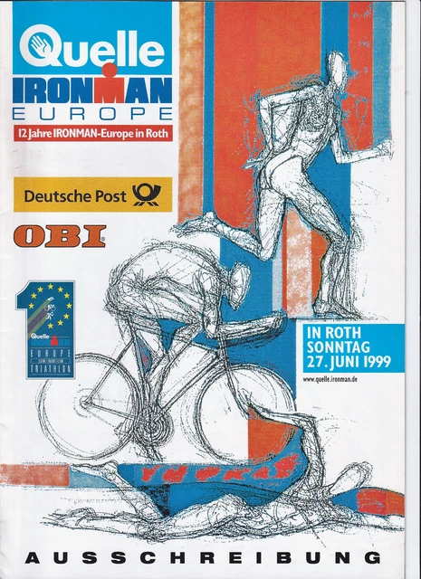 QUELLE IRONMAN EUROPE IN ROTH SONNTAG 27 JUNI 1999 AUSSCHREIBUNG in Tedesco