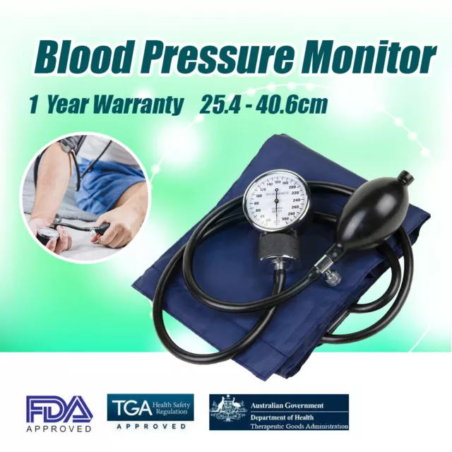 AU Arm Blood Pressure Monitor Meter Aneroid Sphygmomanometer Cuff Stethoscope