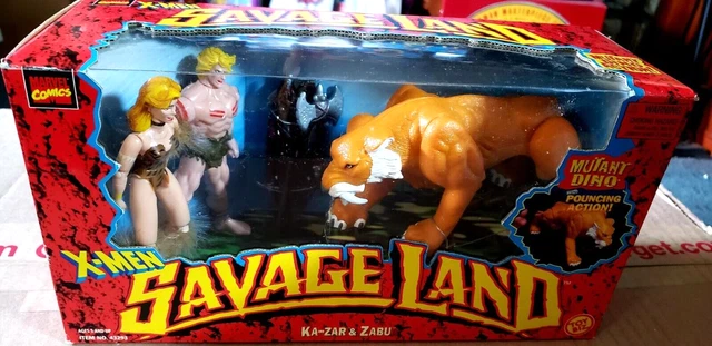 Marvel Comics X-Men Savage Land Dino KA-ZAR, ZABU & SHANNA SHE-DEVIL ToyBiz 1997