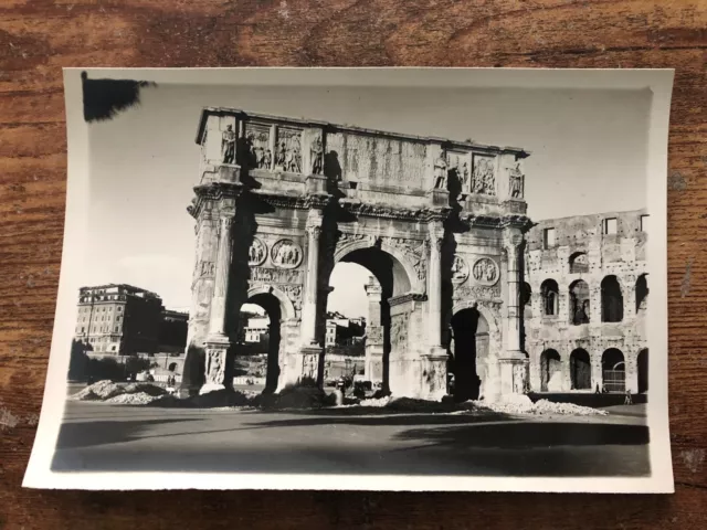 Vintage 1945 WWII US ARMY Photo Pvt Richard Wise ARCH CONSTANTINE Rome Italy #2
