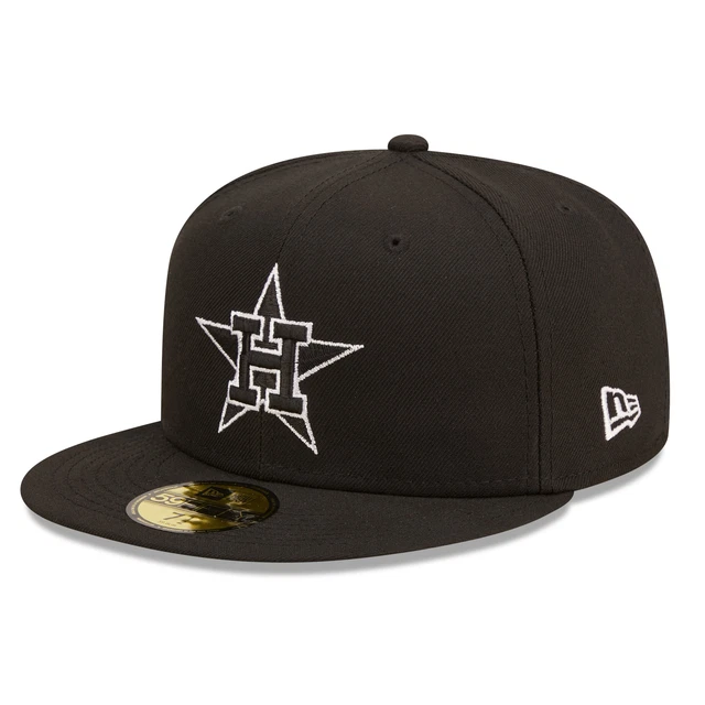 Men's New Era Houston Astros  Black on Black Dub 59FIFTY Fitted Hat