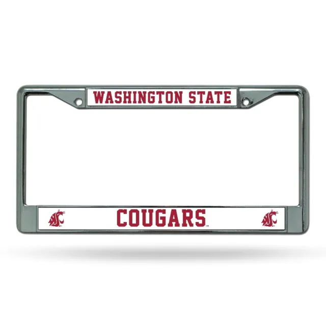 Washington State WSU Cougars Chrome License Plate Frame FREE US Shipping