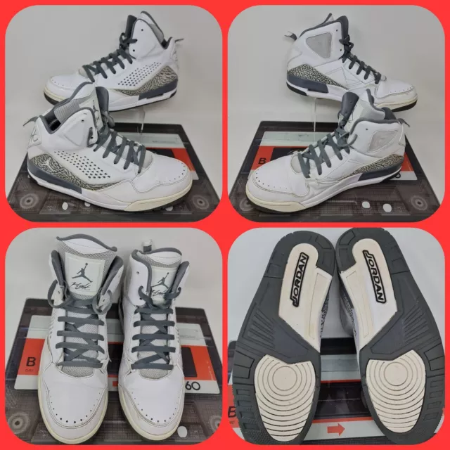 nike air jordan flight sc uk talla 12 eu 47.5 ee. uu. 13 blanco baloncesto gimnasio fitnes