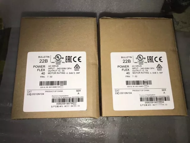 Sealed Allen-Bradley 22D-D010N104 Powerflex 40P Catalog 22DD010N104 PLC New 1pcs