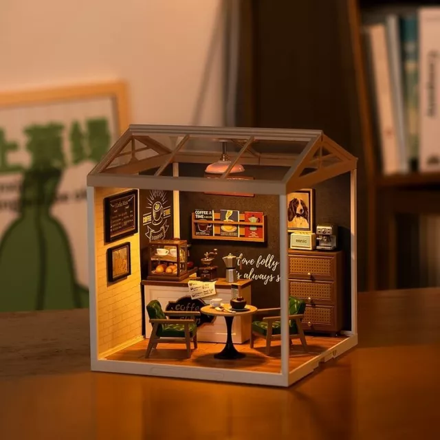 Rolife Super Creator Daily Inspiration Cafe 1:24 Plastic DIY Mini Dollhouse Gift