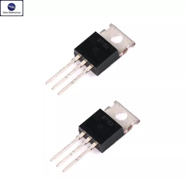 2PZ BT152-600R BT152 TIRISTORE SCR TRISTORE 600V 13A 20A 3mA THT TO220 PCB.