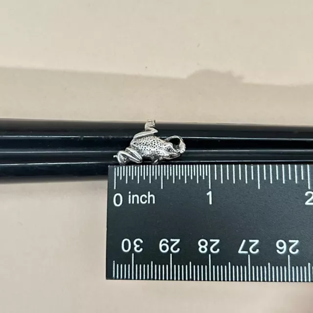 Mexican 925 Silver Taxco Good Luck Wrapped Rustic FROG TOAD Antiqued Ring Sz 6.5 3