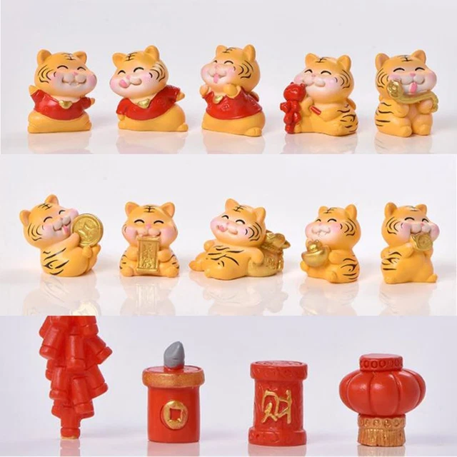 année Micro Aménagement Paysager Ornement de jardin Figurine Tigre miniature