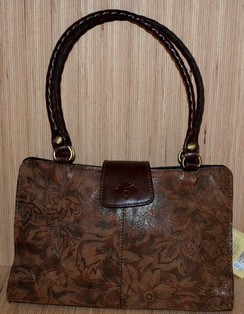Patricia Nash Rienzo Peruvian Tooling Soft Suede  Satchel Tan