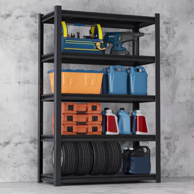 5 Tier Metal shelving Heavy Duty Storage Shelves Adjustable  Utility Rack  Unit