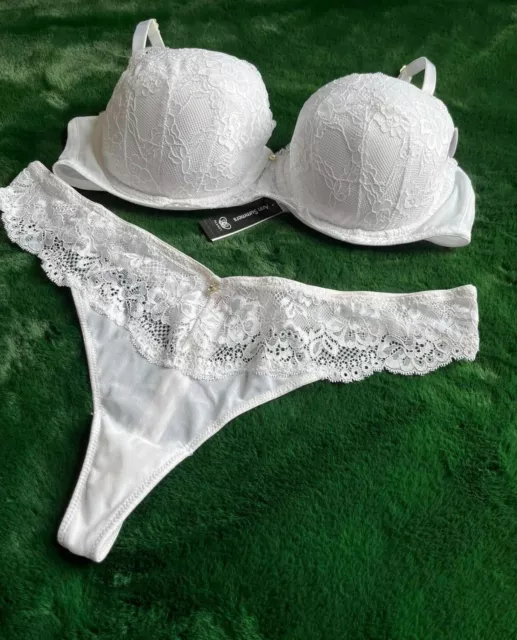 Ann Summers Sexy Lace Planet Balcony Bra - White - Sizes 32C - 44G
