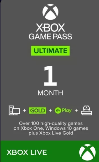 Xbox Ultimate Game Pass 1 Month Code INSTANT DELIVERY