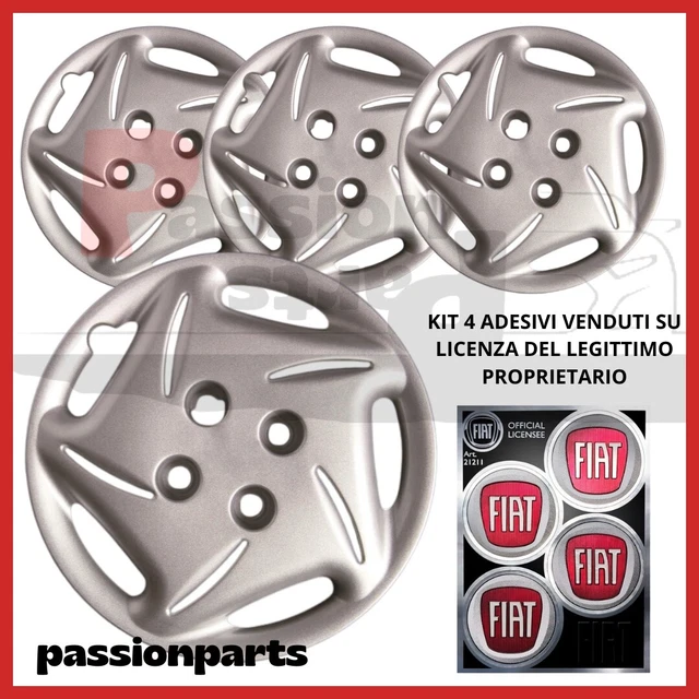 Kit 4 Copricerchi Per Fiat Seicento Brush - Diametro 13 Pollici, Logo Blu - Non Originali Ma Di Qualità - Foto 12