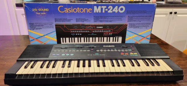 Teclado CASIO Casiotone MT-240 MIDI de colección 1989 caja excelente funcionamiento