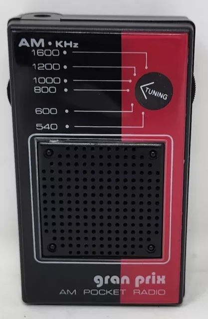 Transistor de radio AM de bolsillo portátil de colección Gran Prix A110 raro probado