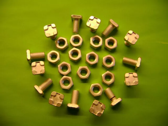 10 TO 100 ALUMINIUM GREENHOUSE SQUARE HEAD 11MM BOLTS+ NUTS(see also clips