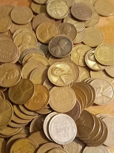 10 Rolls Estate Unsearched Lincoln Wheat Pennies Old Us Coins Lot 1909-58