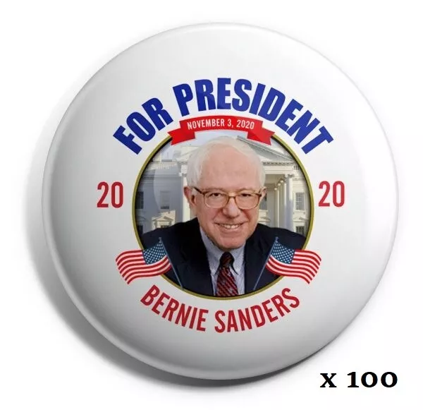 Bernie Sanders 2020 For President Campaign Pins - Wholesale Lot of 100