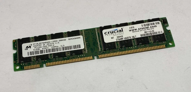 Barrette Mémoire RAM 512 Mo PC133 SDRAM - Neuf, Pour Ordinateur Ancien