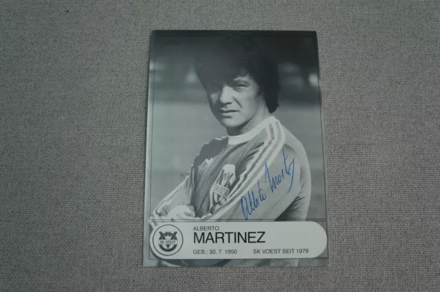 Autogrammkarte orig. sign.  Voest Linz  2009 verstorben Martinez Uruguay Penarol