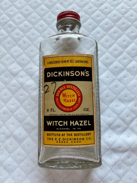 vintage antique bottle Dickinson's witch hazel E.E. Dickson Co. quack medicine