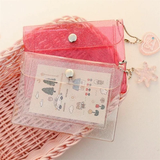 Women Card Case Transparent Waterproof Pvc Holder Men Bag Mini Wallet Coin Purse