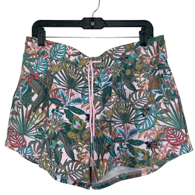 Vera Bradley Pink Multi Rain Forest Canopy Pajama Shorts Size Large NEW Vera Bradley Pink Multi Rain Forest Canopy Pajama Shorts Size Large NEW
