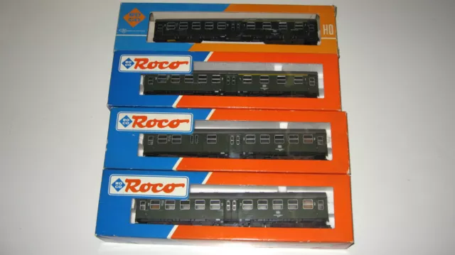 ROCO - set di 4 carrozze passeggeri DB a carrelli per treni locali - ep.III