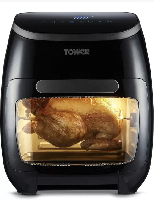 Tower T17076 Xpress Pro 10 in 1 Digital Air Fryer, 11 L, Black, Used, Scratched