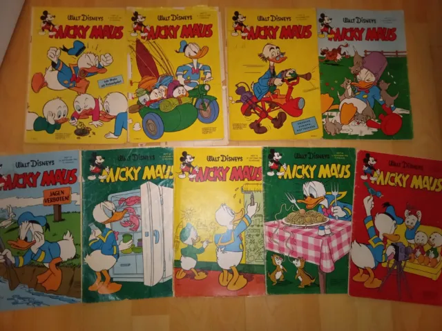 Micky Maus Original 1961, 1962, 9 Hefte Konvolut, + Bonus