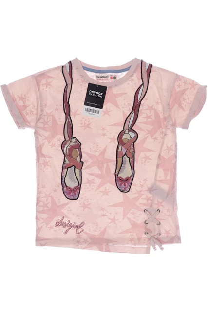 T-shirt Desigual ragazza top shirt taglia EU 134 cotone rosa #7pzg3wm
