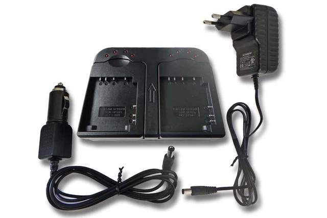 Chargeur double pour Sony Cybershot DSC-HX50, DSC-HX50V, DSC-HX400, DSC-HX400V