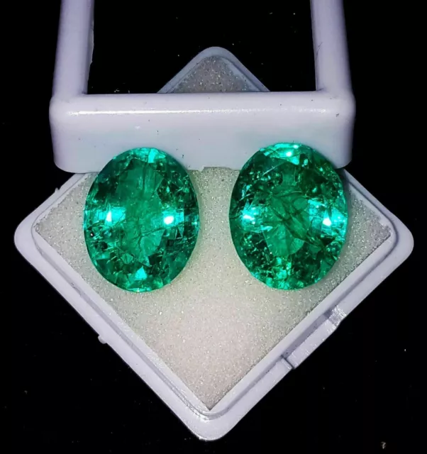 14 Ct Natural Zambian Emerald Oval Cut Certified Stunning Gemstone