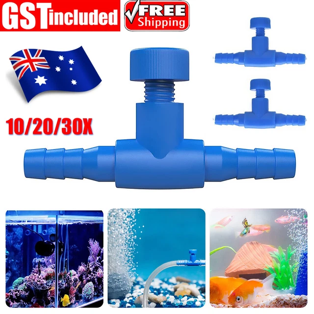 10-30x Fish Tank Aquarium Airline Regulator Pump Air Line Tube Flow Control AUS